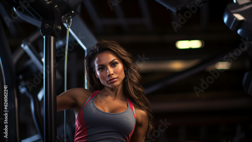 Mujer latina gym.