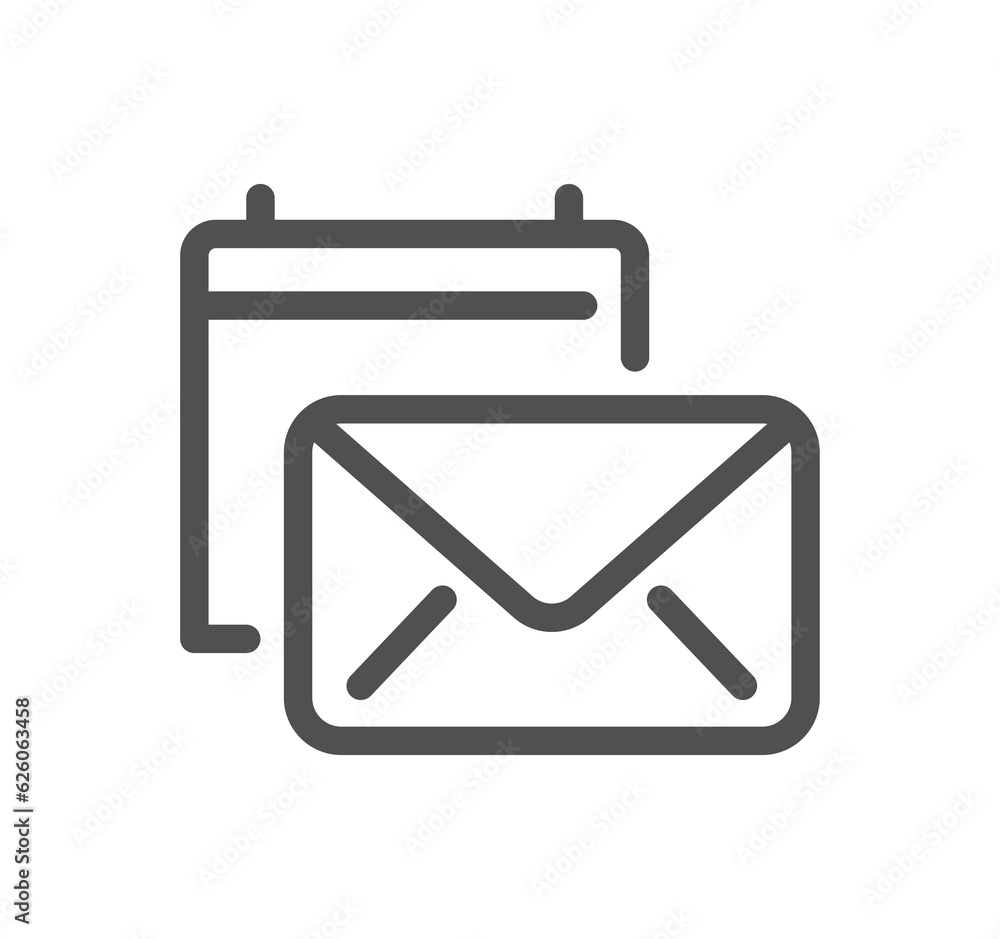 Mail related icon outline and linear symbol. Mail related icon outline and linear symbol.