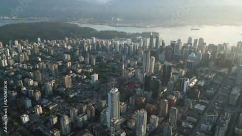 Wallpaper Mural Aerial view of the skyscrapers in Downtown of Vancouver, Canada Torontodigital.ca