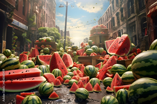 national watermelon day theme photo