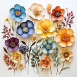 Mosaic of Petals Multicolor Floral Collage Unveiled