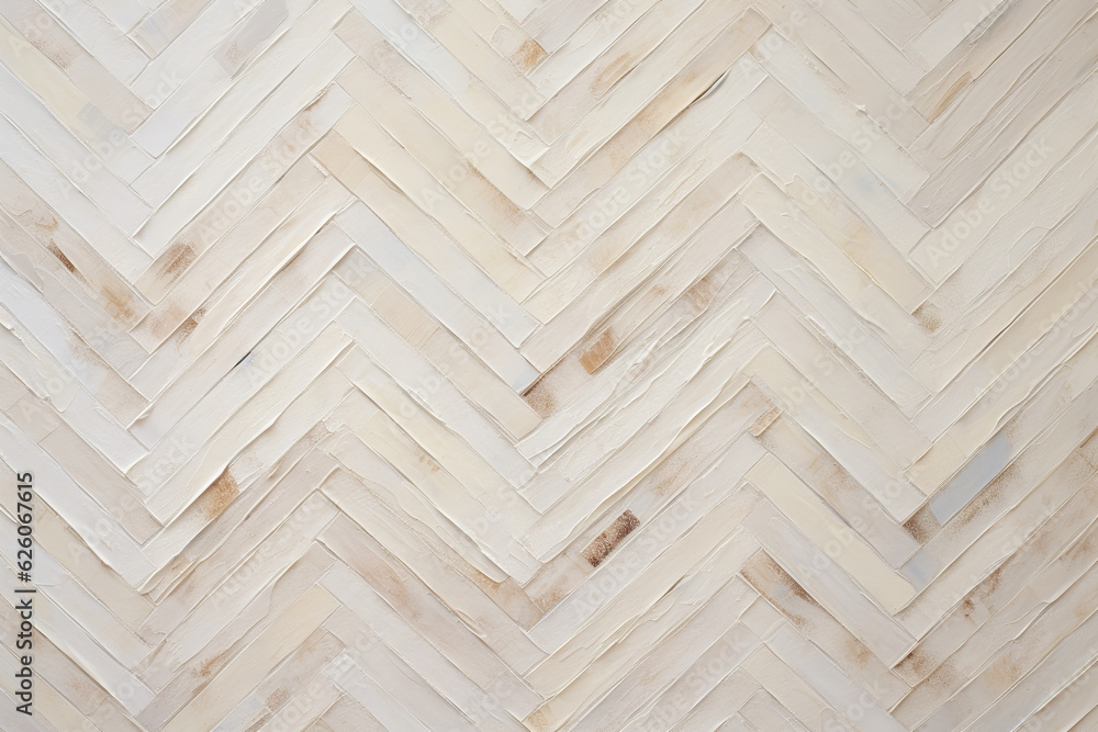 Fototapeta premium Soft herringbone pattern, hygge ambiant style, cream and beige, acrylic paint with subtle texture