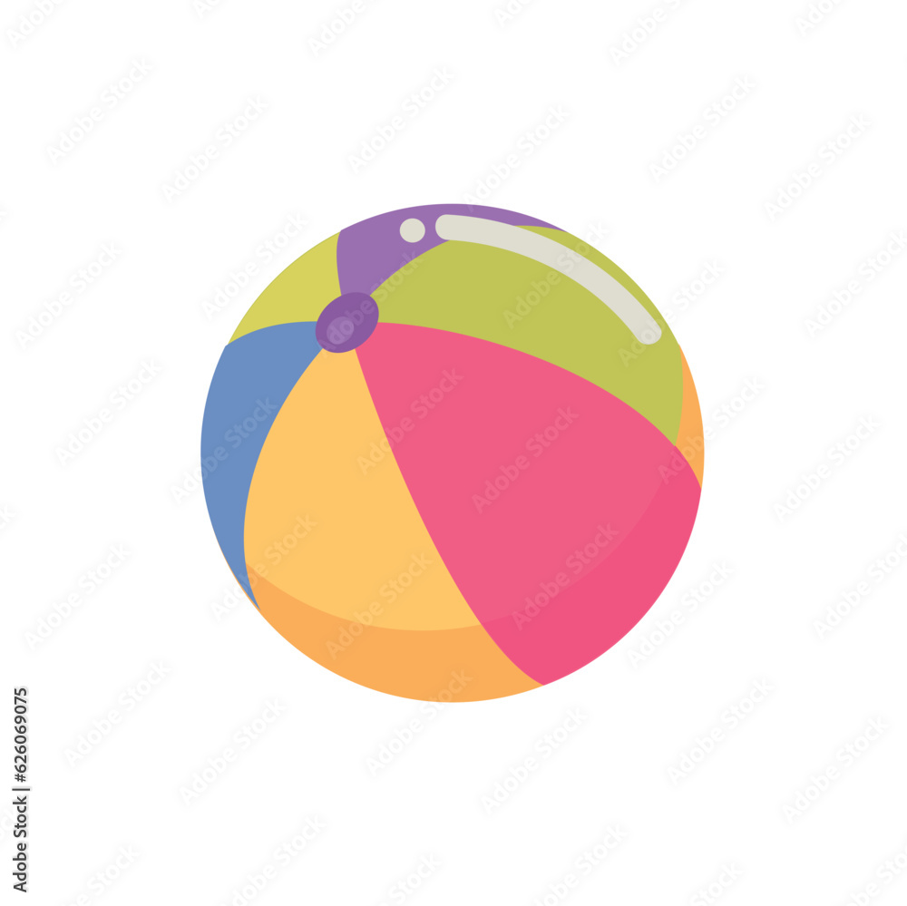 Beach ball icon clipart avatar logotype isolated vector illustration