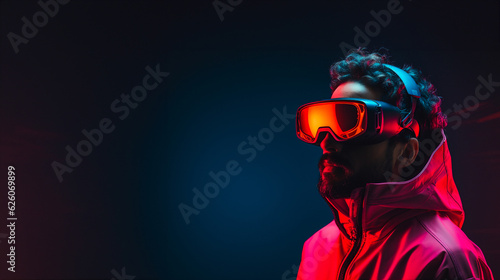 VR glasses copy space - AI-Generated