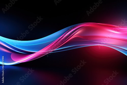 Abstract Neon Wave background. Illustration