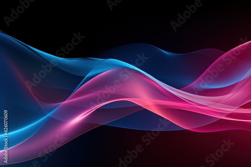 Abstract Neon Wave background. Illustration