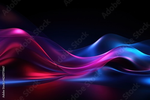 Abstract Neon Wave background. Illustration