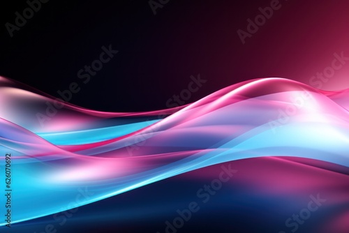 Abstract Neon Wave background. Illustration 