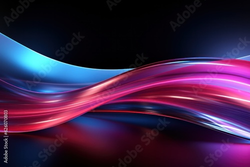 Abstract Neon Wave background. Illustration