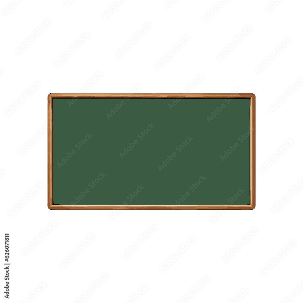 Realistic green chalkboard with wooden frame isolated on white background. Empty green blackboard Realistic green chalkboard with wooden frame isolated on white background. Empty green blackboard