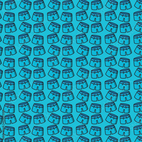bleu summer Shorts Splash Pattern