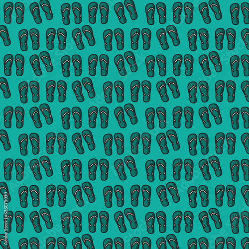 Ensemble d'images vectorielles avec des tongs d'été mignons et colorés pour des designs de vacances sur la plage