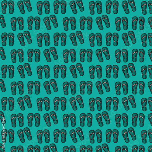 Ensemble d'images vectorielles avec des tongs d'été mignons 