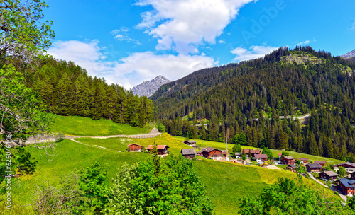 Bergdorf Langwies in der Region Plessur, Gemeinde Arosa im Kanton Graubünden (Schweiz) photo