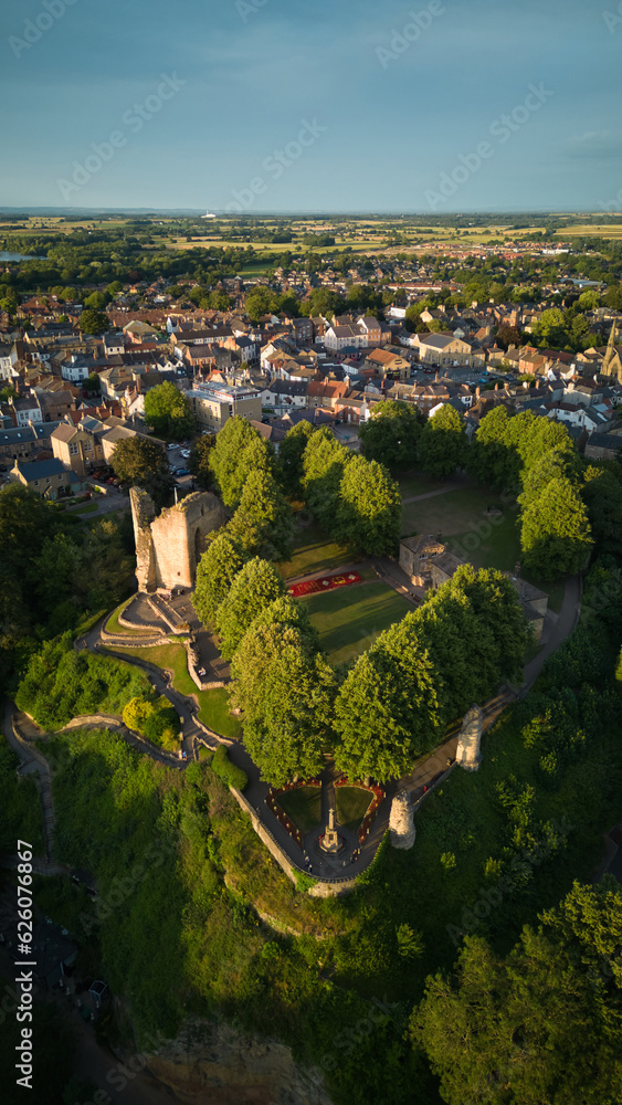 aerial view of the town Knaresborough aerial view of the town Knaresborough