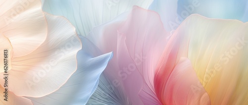 silky petals, pastel colors, closeup blossoms for background banner