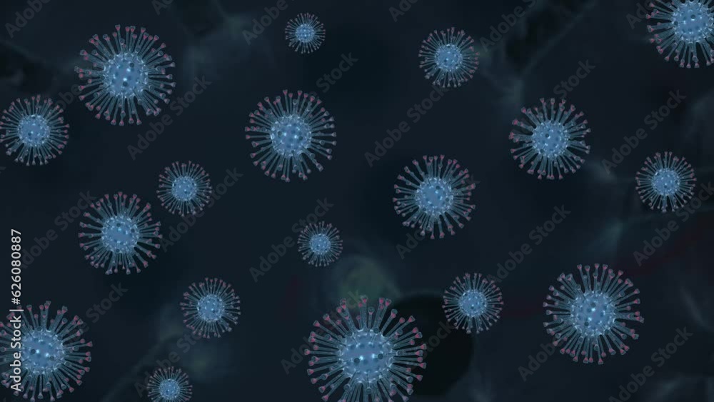 Visualization of coronavirus COVID-2019 in microscope Visualization of coronavirus COVID-2019 in microscope