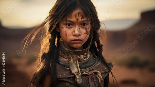 Portrait of a Young American Indian photo