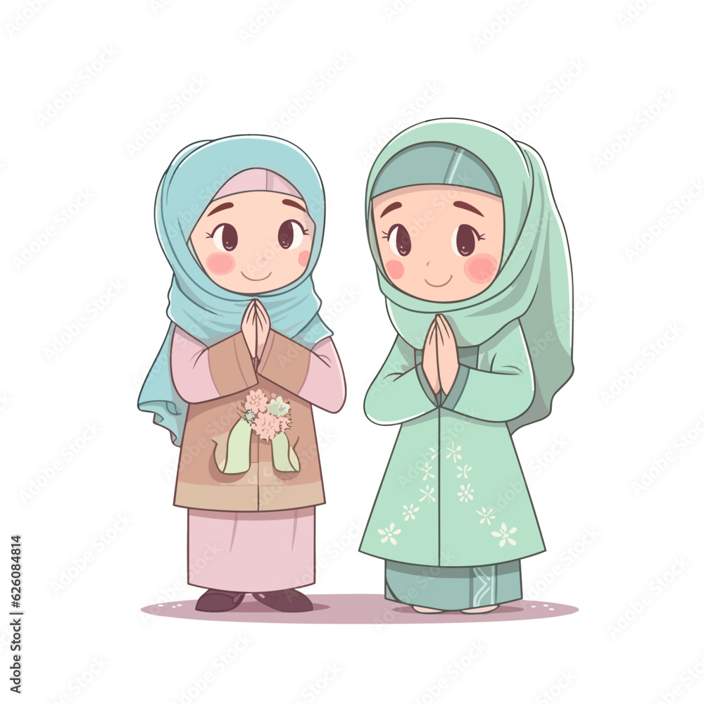 Moslem Kids Eid Mubarak Ramadhan Moslem Kids Eid Mubarak Ramadhan