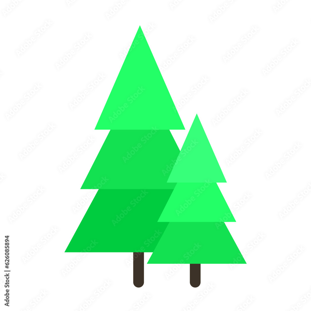 Forest Pine Trees Nature Flat Design Forest Pine Trees Nature Flat Design