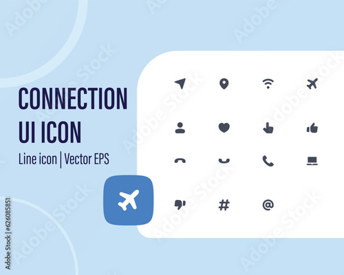 Download icon set. Containing upload, document, link, download file, folder, data and PDF icons. Solid icon collection. Vector illustration.