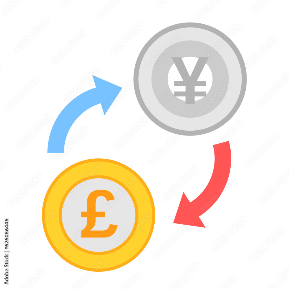 Money Coin Currency Forex Exchange Flat Design Money Coin Currency Forex Exchange Flat Design