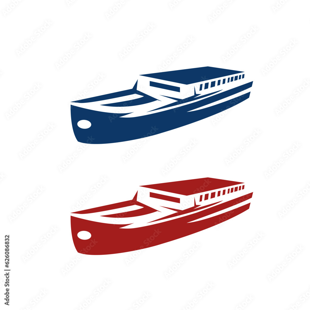 cargo ship set simple vector illustration cargo ship set simple vector illustration