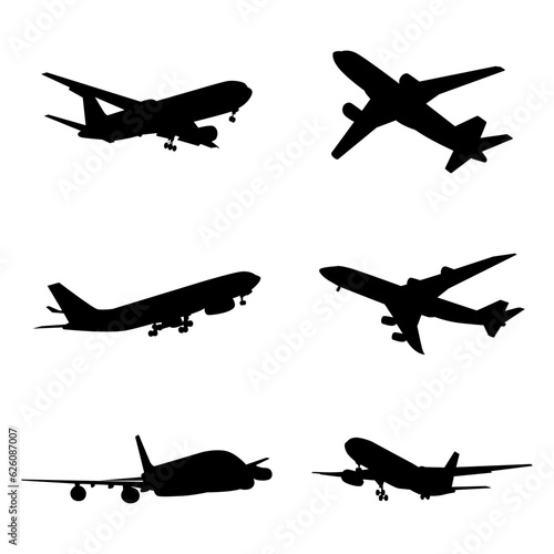 collection of airplane silhouettes