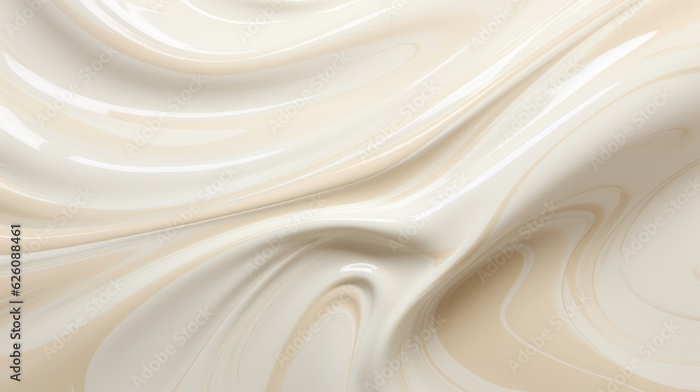 Obraz premium Digital fluid liquid wave background. White liquid marble glaze texture.