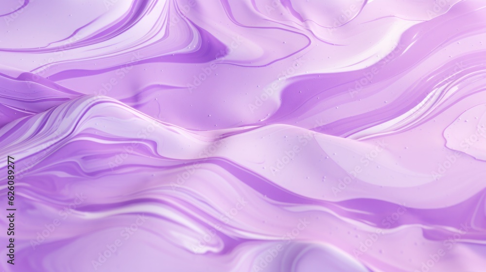 Digital fluid liquid wave background. Purple liquid marble glaze texture.