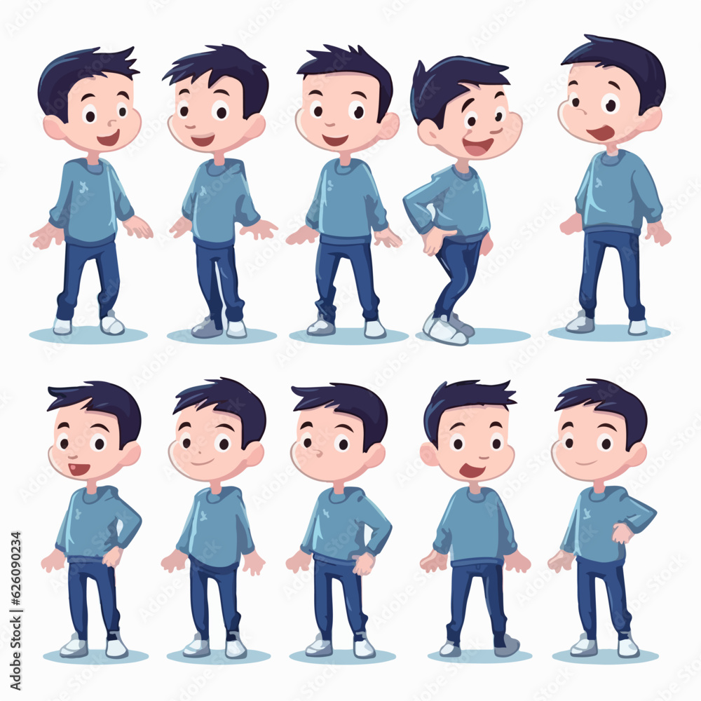 Smiling kid in blue attire, cute boy, multipose. Smiling kid in blue attire, cute boy, multipose.