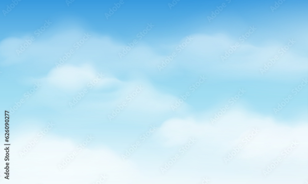 Vector realistic blue sky background Vector realistic blue sky background
