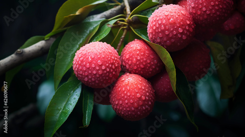 Lychee or litchi fruit