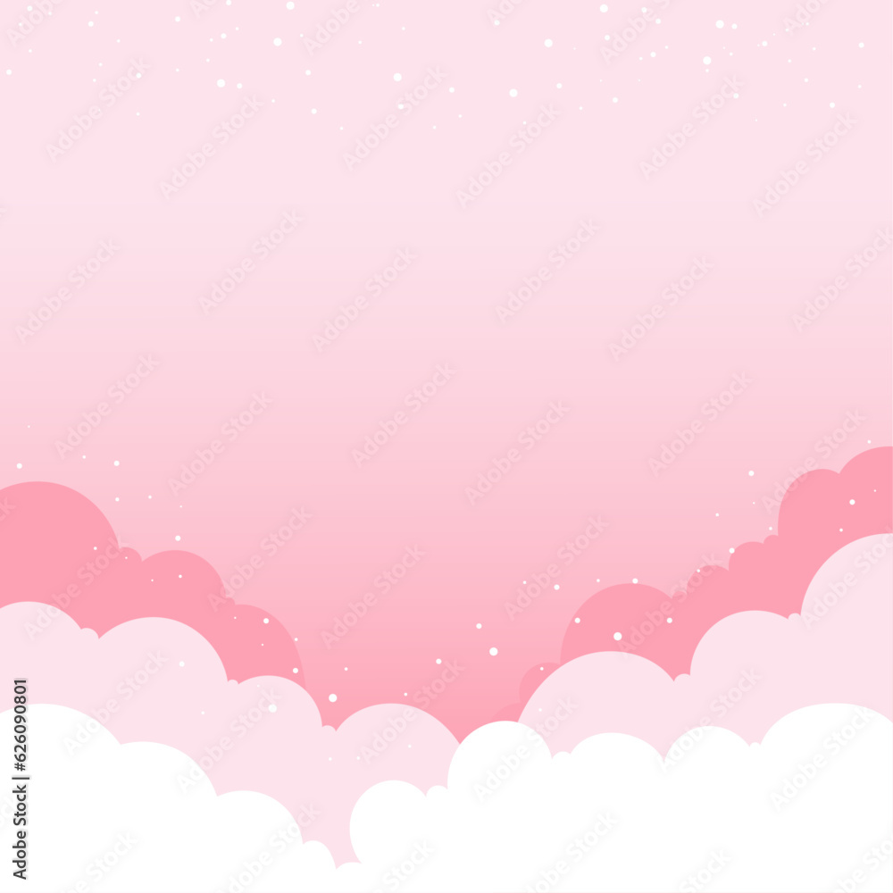 Vector cloudy pink sky backgrounds