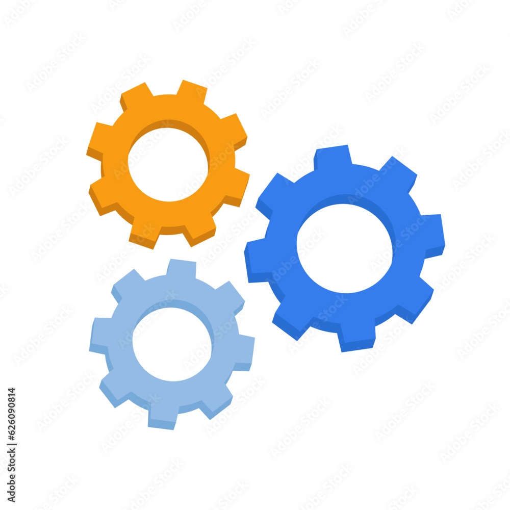 Vector cogwheel teamwork connection Vector cogwheel teamwork connection