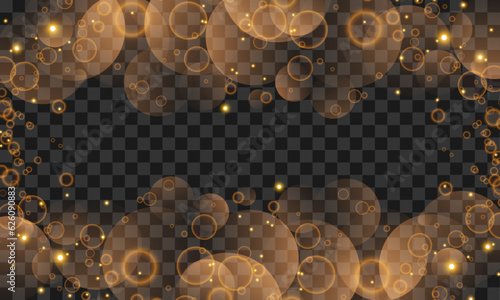 Vector dark background with bokeh effect