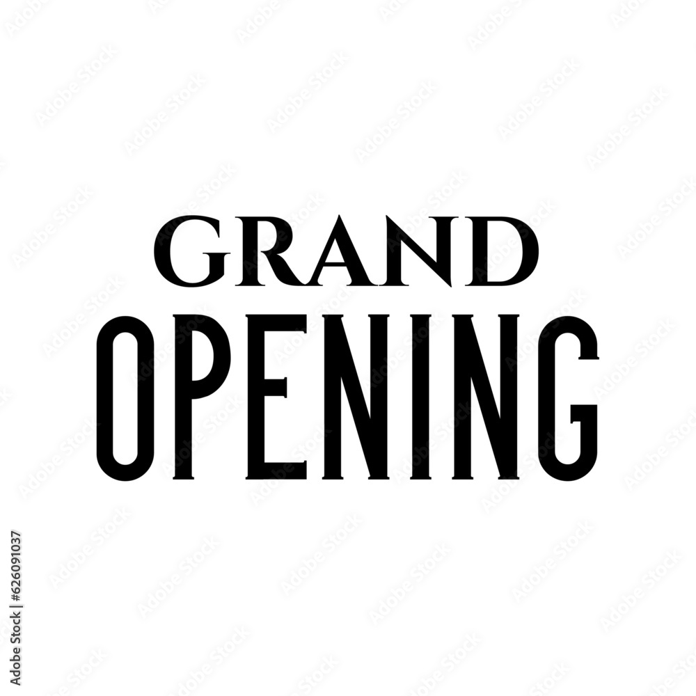Vector grand opening typography style vector