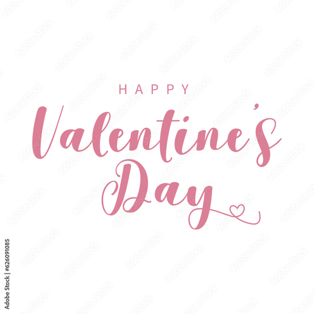 Vector happy valentines day lettering concept