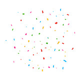 Vector colorful confetti background in flat style