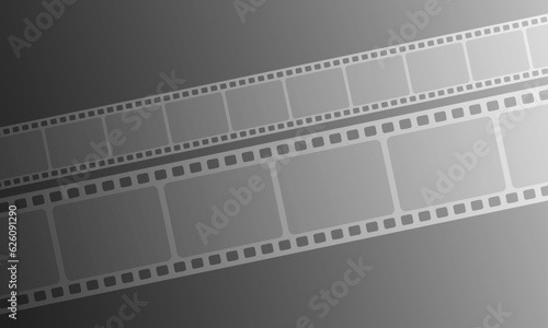 Vector realsitic film strip on black background