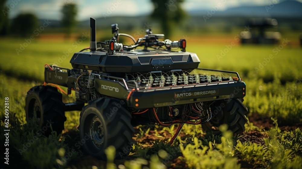 Fototapeta premium Smart Farming: A Revolutionary Transformation in Traditional Agriculture