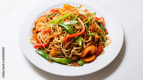 Fry noodles with vegetables