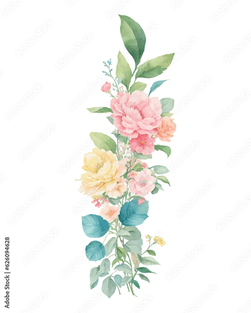 Watercolor Flower Clipart Set: Realistic Floral Illustrations for Simple and Elegant Bridal Designs, Wallpaper, Greetings, Wallpapers, Fashion