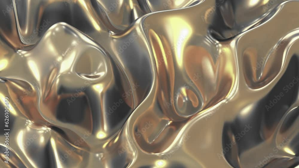 loop de ondas abstractas metálicas