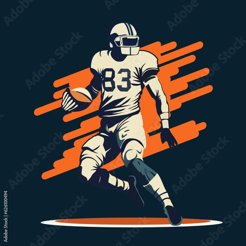 Football player sport art