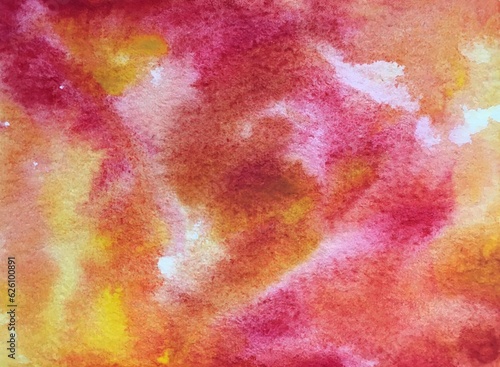 Abstract watercolor background. Watercolor on paper. Hand painted.