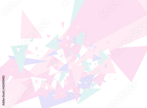 ガラスの破片のようなパステルカラーの三角柄幾何学的背景