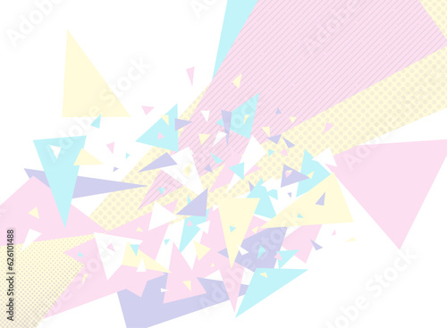 ガラスの破片のようなパステルカラーの三角柄幾何学的背景