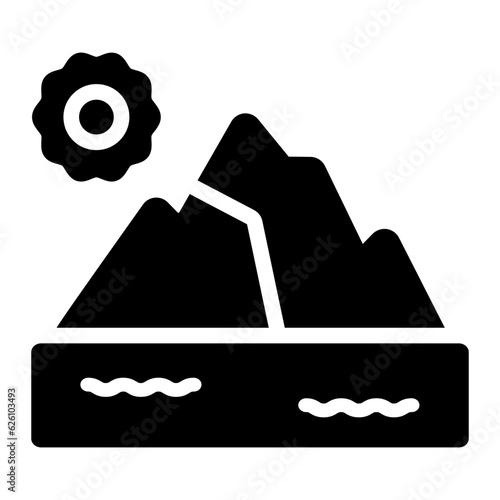 glacier glyph icon