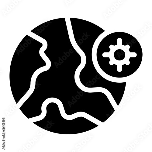 pandemic glyph icon
